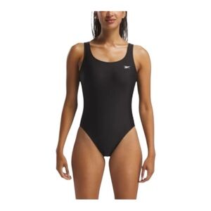 Reebok Basic One-Piece Swimsuit With Low Scoop Back in Black NWT